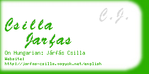 csilla jarfas business card
