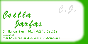 csilla jarfas business card